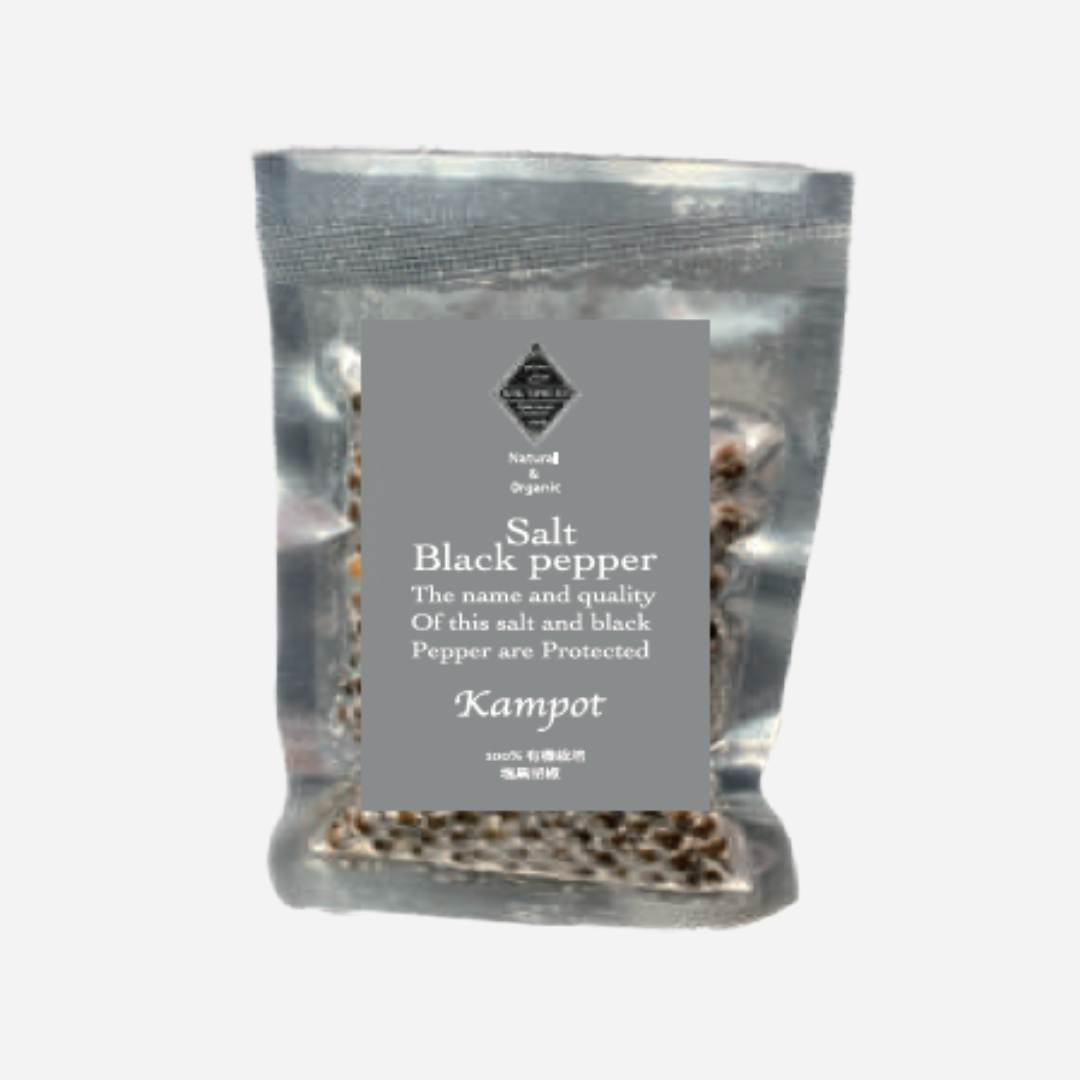 DIL SPICES KAMPOT BLACK PEPPER Organically Grown Black Pepper (Caponetto) - 50g